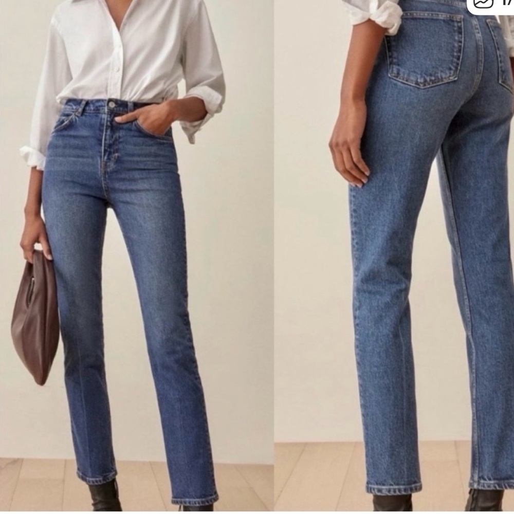 Reformation Liza Ultra High Rise Straight Jeans